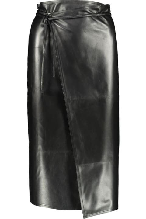 ウィメンズ新着アイテム VETEMENTS Leather Wrap Skirt