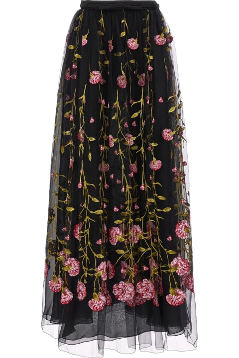 ウィメンズ Giambattista Valliのスカート Giambattista Valli Floral Embroidery Skirt