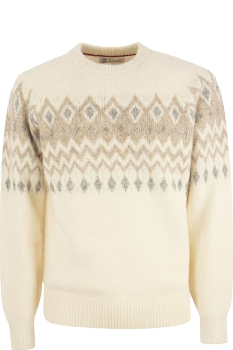 Brunello Cucinelli Sweaters for Men Brunello Cucinelli Icelandic Jacquard Buttoned Sweater