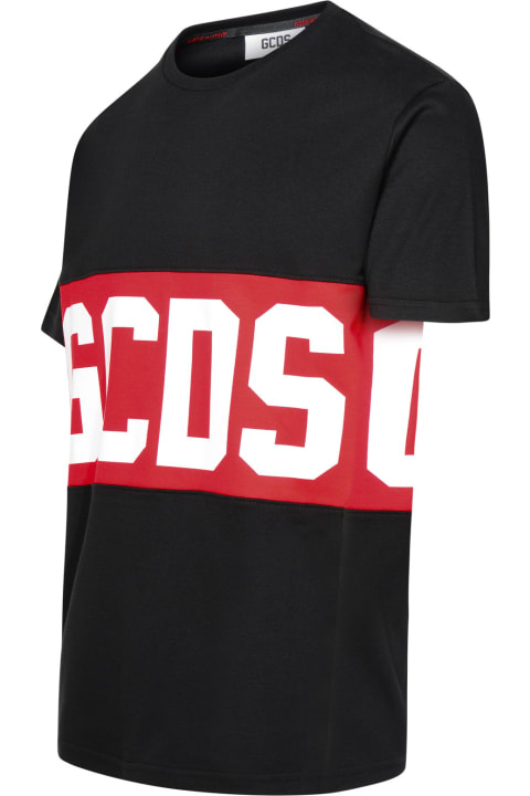 GCDS Topwear for Men GCDS Black Cotton T-shirt