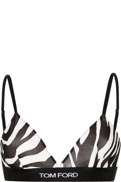 Tom Ford Underwear & Nightwear for Women Tom Ford Optical Zebra Printed Modal Signature Bra
