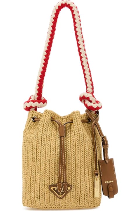 Prada for Women Prada Beige Crochet Mini Bucket Bag