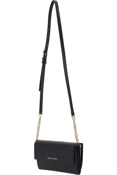 MICHAEL Michael Kors Shoulder Bags for Women MICHAEL Michael Kors Black Shoulder Bag With Logo Detail In Leather Woman