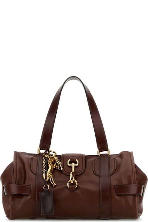 Homeware Chloé Brown Leather Kerala 25 Shopping Bag