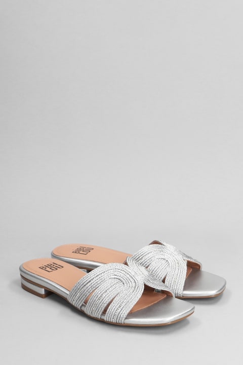 Sandals for Women Bibi Lou Pend Flats In Silver Leather