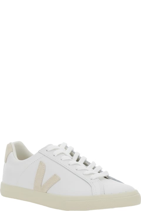 Veja Sneakers for Men Veja 'esplar' White Low Top Sneakers With Logo Detail On The Side And Logo Lettering On The Heel In Leather Unisex