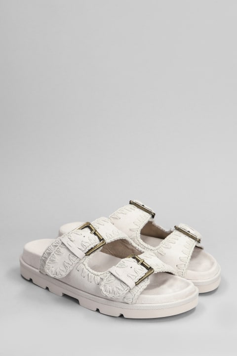 Mou Shoes for Women Mou Low Bio Sandal Slipper-mule In Grey Suede