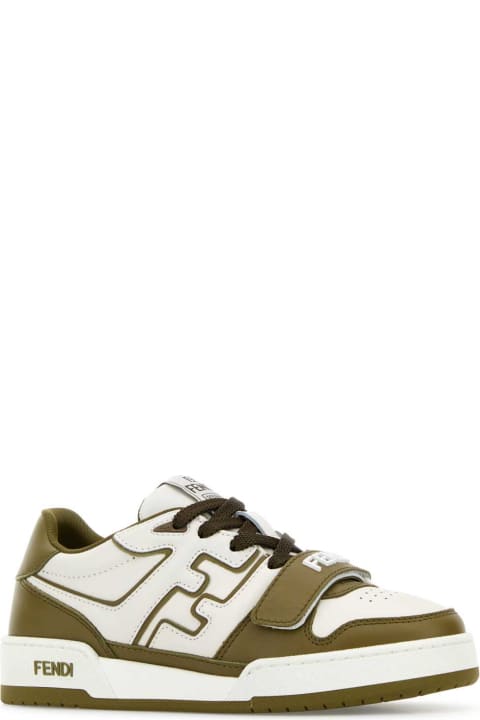 Fendi Sneakers for Women Fendi Two-tone Leather Fendi Match Sneakers