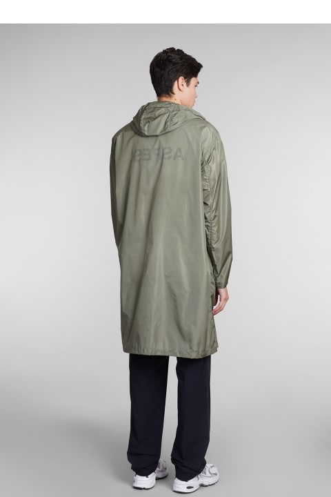 Aspesi Coats & Jackets for Men Aspesi Parka Popper Ii Coat In Green Polyamide