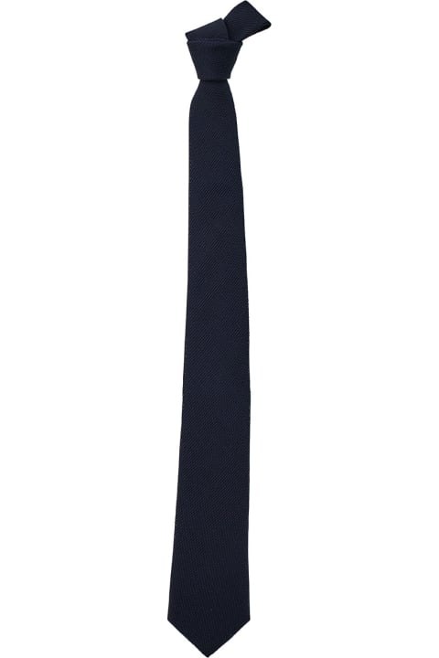 Ties for Men Tagliatore Blue Tie In Silk Man