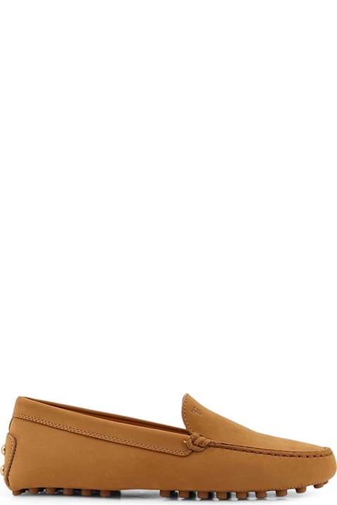 Tod's Suede Loafers With Engraved Logo On The Front