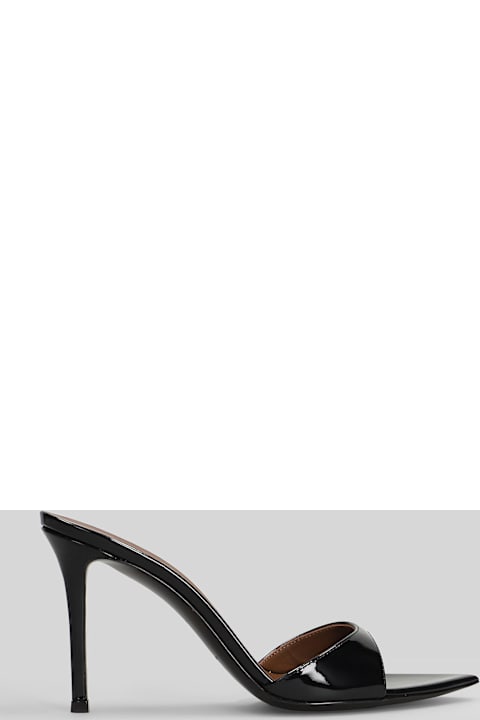 Giuseppe Zanotti Intriigo Strap 90 Sandals In Black Patent Leather