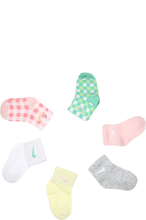 Nike Bodysuits & Sets for Baby Girls Nike Multicolor Set For Baby Girl With Iconic Swoosh