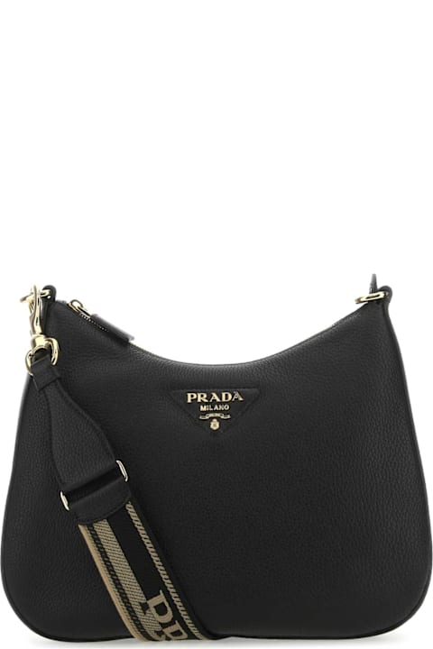 Shoulder Bags for Women Prada Black Leather Shoulder Bag