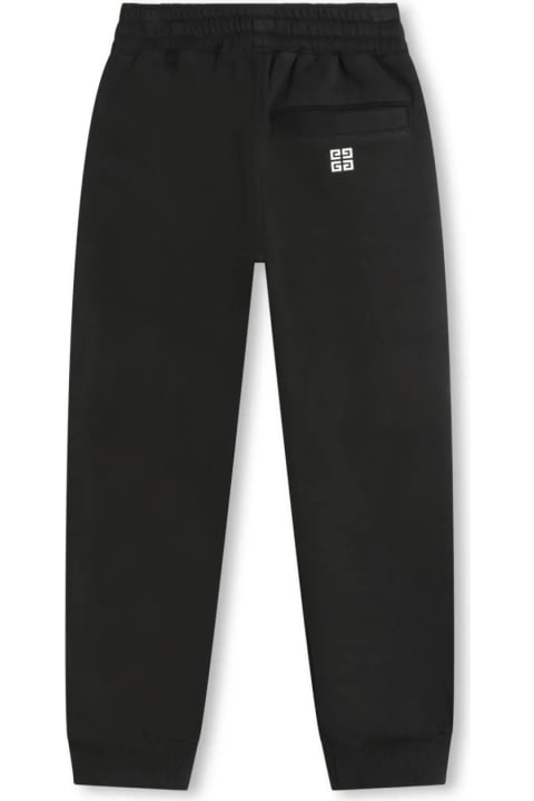 Bottoms for Boys Givenchy Black Joggers With Arched Logo