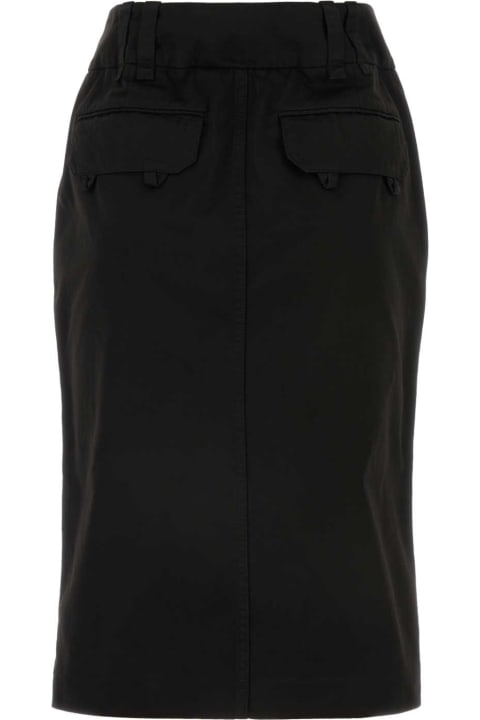 Saint Laurent for Women Saint Laurent Black Denim Skirt