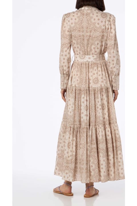 Homeware MC2 Saint Barth Woman Beige Bandanna Cotton Dress Jensen