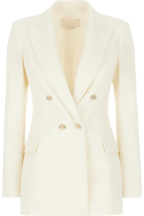 Genny Coats & Jackets for Women Genny Ivory Stretch Polyester Blend Blazer