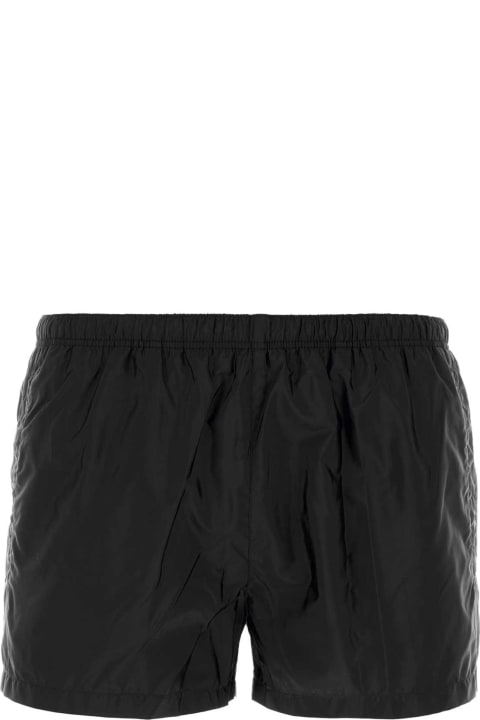 Swimwear for Men Prada Black Re-nylon Swimming Shorts