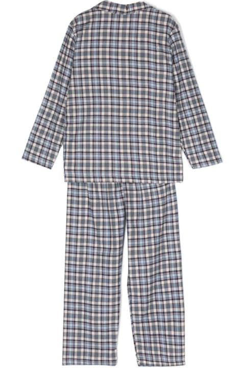 La Perla Jumpsuits for Girls La Perla Check-print Long-sleeve Pyjamas