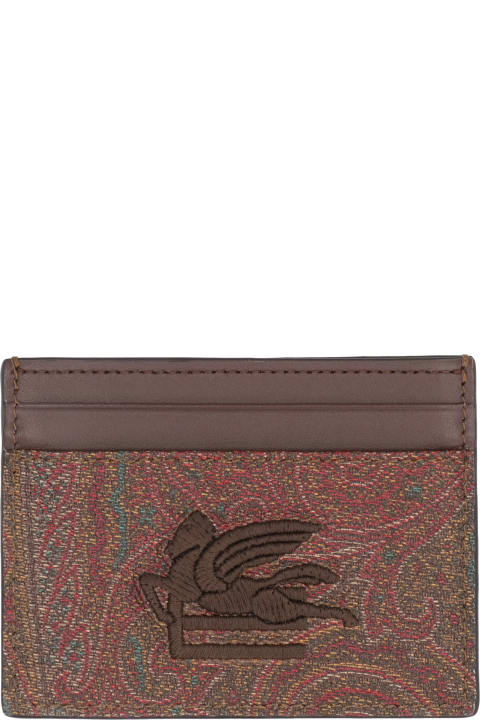 Etro Wallets for Women Etro Coated Canvas Card Holder