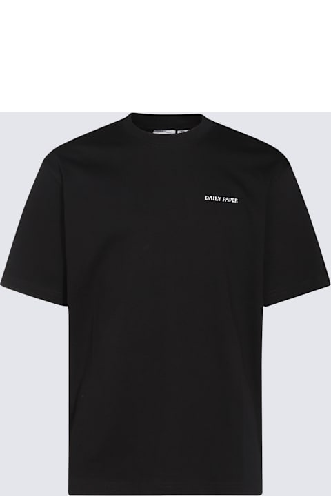 Daily Paper ملابس علوية لـ القسم الرجالي Daily Paper Black Cotton T-shirt
