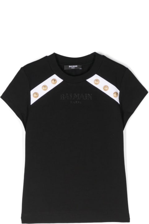 Balmain T-Shirts & Polo Shirts for Girls Balmain T-shirt Con Stampa