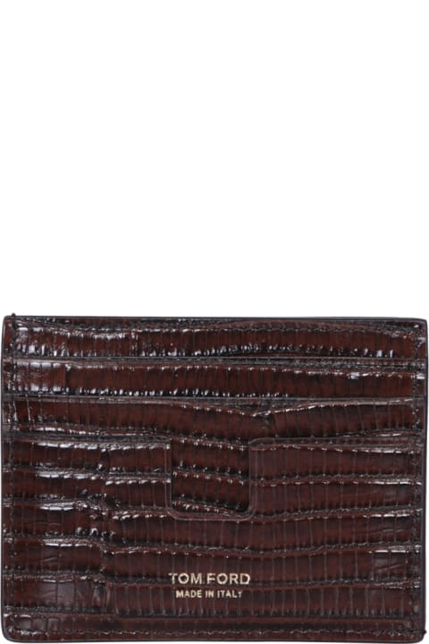 Accessories Sale for Men Tom Ford Tejus 6 Slots Brown Cardholder