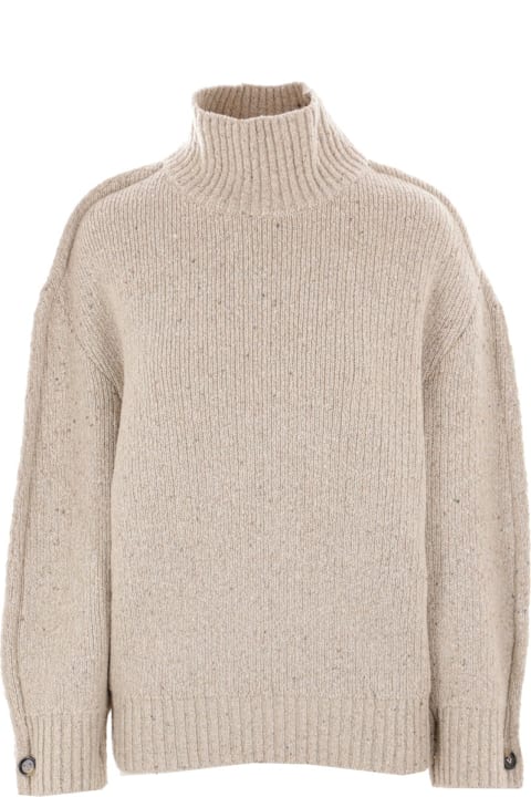 Bottega Veneta Sweaters for Women Bottega Veneta High Neck Ribbed Jumper