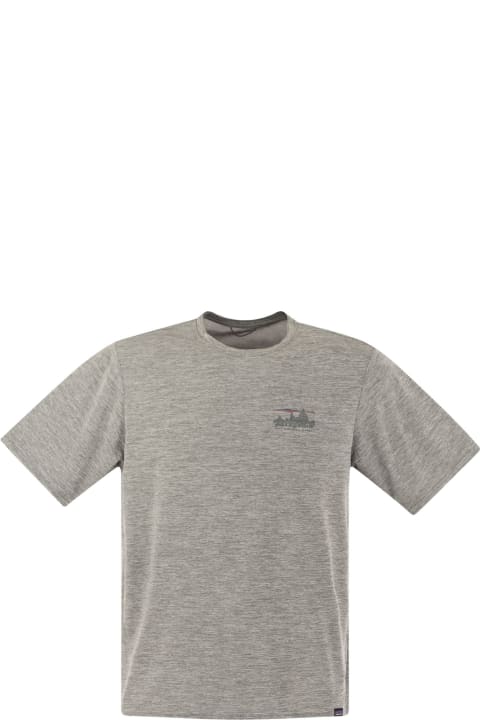 Patagonia for Men Patagonia T-shirt In Technical Fabric With Print On The Back