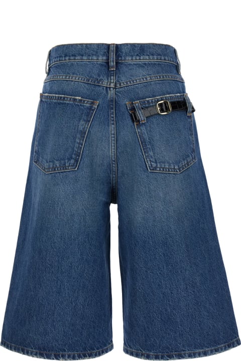 Jeans for Women Coperni Blue Wide Leg Bermuda Shorts In Denim Woman