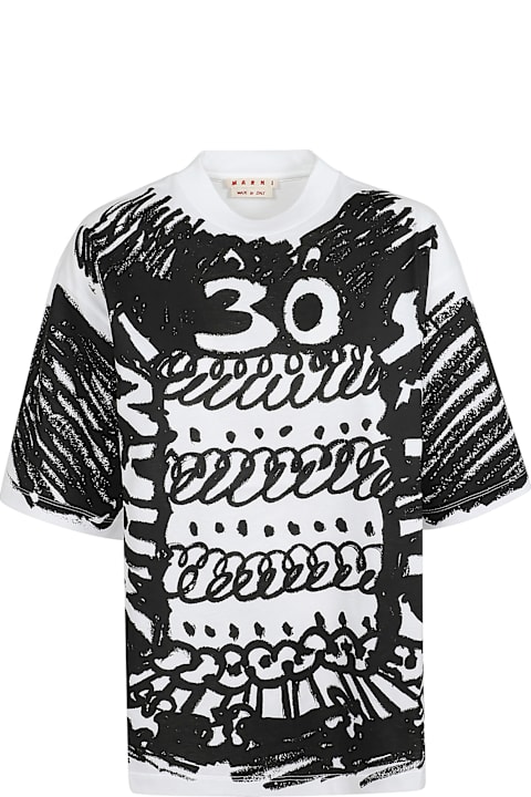 Marni Clothing for Women Marni Abstract Printed Crewneck T-shirt