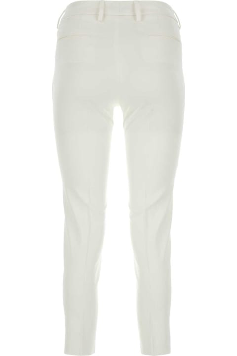 PT01 Clothing for Women PT01 White Stretch Viscose Pant
