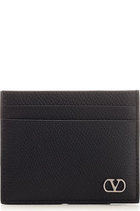 Wallets for Men Valentino Garavani Vlogo Signature Card Holder