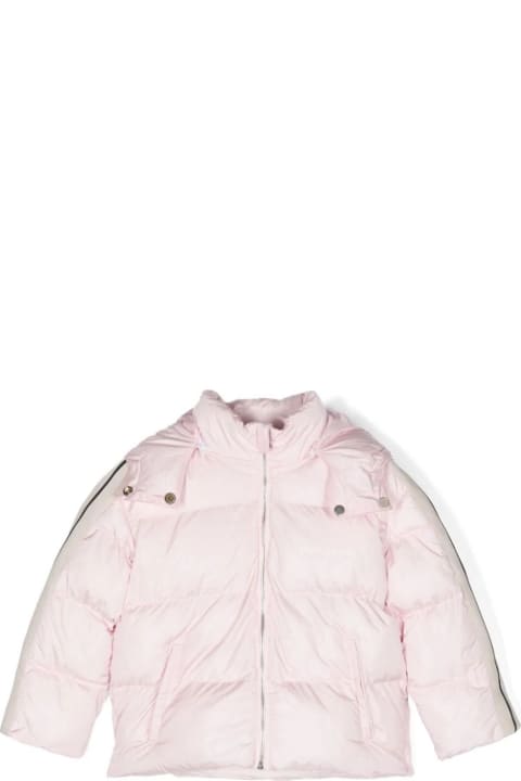 Palm Angels Coats & Jackets for Girls Palm Angels Pink Puffer Jacket With Logo