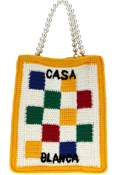 Casablanca Totes for Women Casablanca 'cotton Mini Crochet Square' Handbag
