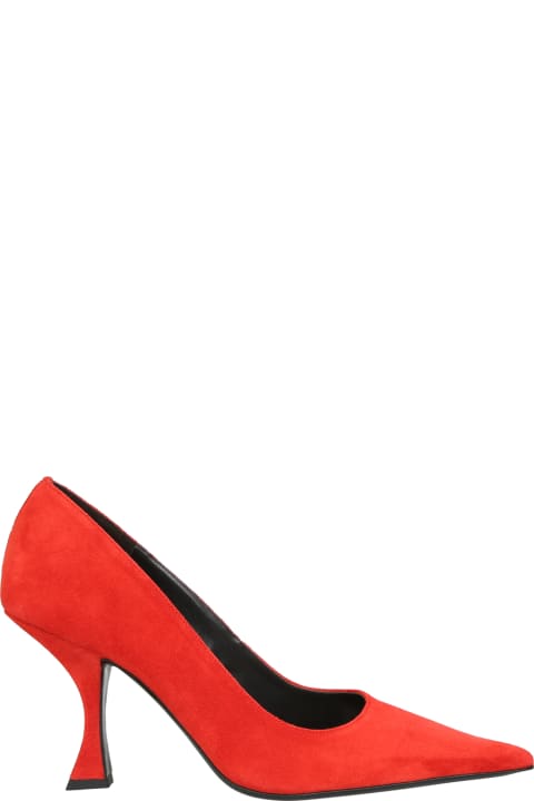 BY FAR High-Heeled Shoes for Women BY FAR Viva Pomodoro Suede Leather Heel