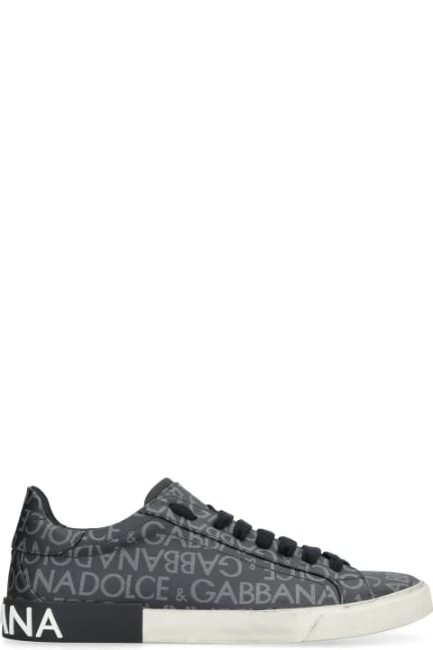 Dolce & Gabbana Sneakers for Men Dolce & Gabbana Portofino Leather And Fabric Low-top Sneakers
