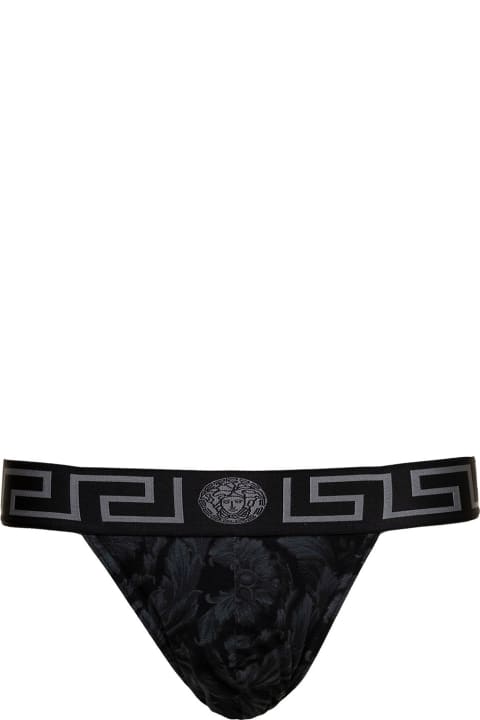 Versace Underwear for Men Versace Jackstrap Barocco Monocrome