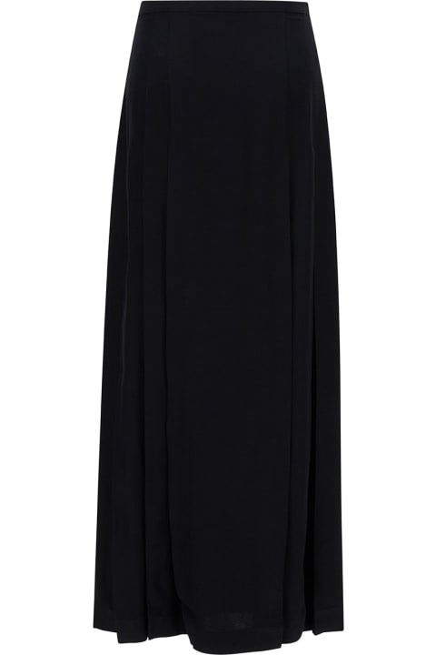 Totême for Women Totême Long Black Wrap Skirt In Viscose Woman