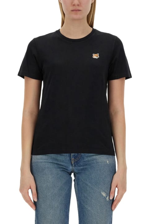 Maison Kitsuné Topwear for Women Maison Kitsuné T-shirt With Fox Patch