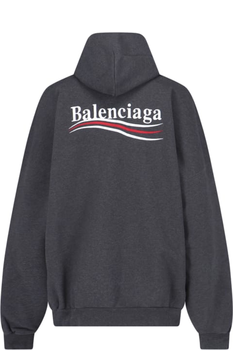 Balenciaga Sale for Men Balenciaga Political Logo Grey Hoodie