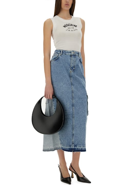 M05CH1N0 Jeans Skirts for Women M05CH1N0 Jeans Long Denim Skirt