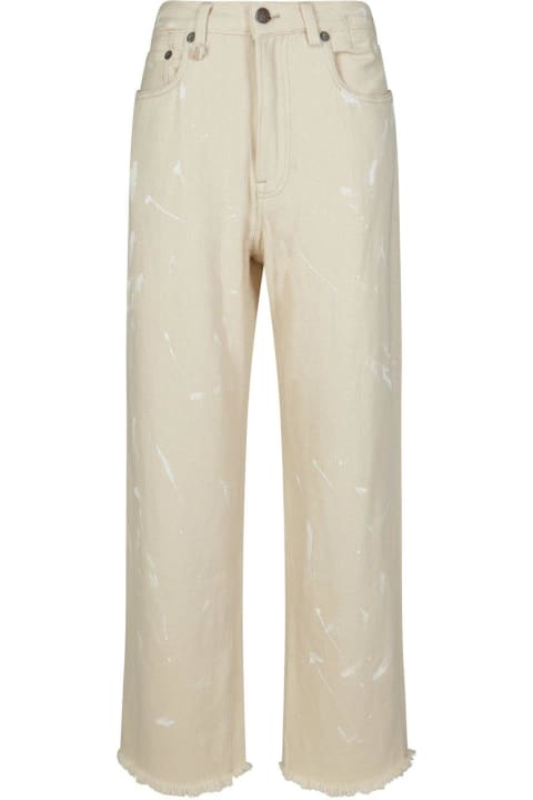 R13 Pants & Shorts for Women R13 D'arcy Paint-splatter High Waist Wide-leg Jeans