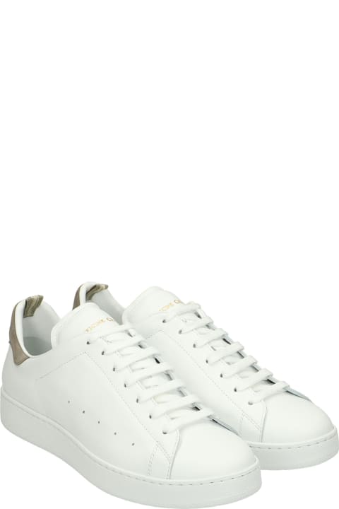 Lace Up Shoes In White Leather