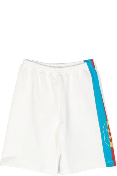 Gucci Bottoms for Boys Gucci White Cotton Shorts