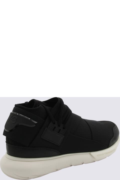 Fashion for Men Y-3 Black And Off White Qasa Sneakers