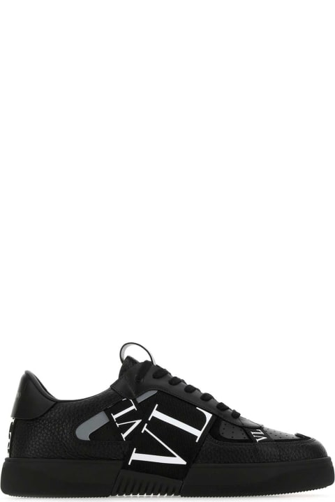 Sale for Men Valentino Garavani Black Leather Vl7n Sneakers