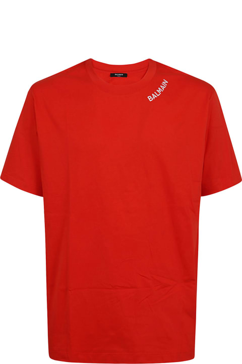 Balmain Clothing for Men Balmain Stitch Collar T-shirt Straight Fit