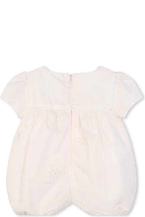 Topwear for Baby Boys Chloé Light Pink Romper With Embroidery